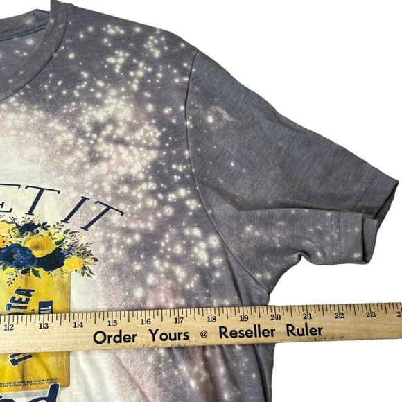 Bella Canvas Shirt Womens Large Bleached Dont Get It Twisted Tea Crewneck Tee - Picture 3 of 7